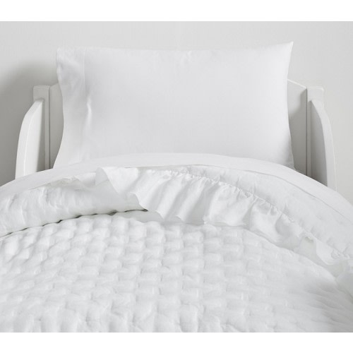 Ruffle European Linen Toddler Quilt | Pottery Barn Kids