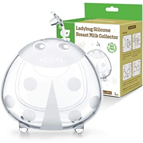 haakaa Ladybug Breast Milk Collector Breast Shells Milk Saver Nursing Cups for Large Milk Supply, Replace Disposable Breast Pads, Reusable & Wearable (150ml, 1 Pc)