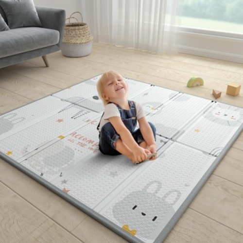 Fodoss 47×47 IN Baby Play Mat – Waterproof Foam Floor Mat for Babies, Toddlers & Infants, Soft & Safe for Playtime