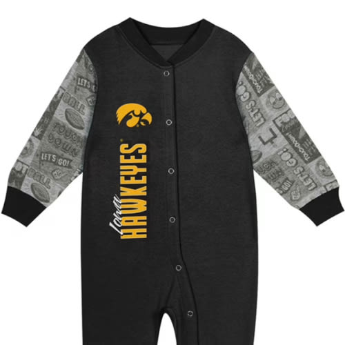 Baby BLACK Iowa Hawkeyes Play Book One Piece - 133422706