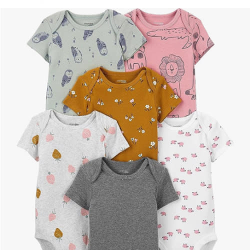 Simple Joys by Carter's Baby-Girls 6-Pack Short-Sleeve Bodysuit