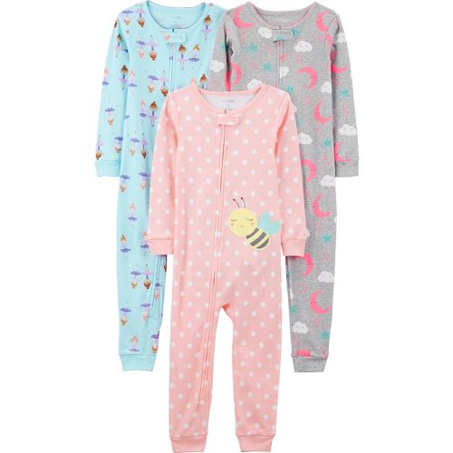 Simple Joys by Carter's Kids' 3-Pack Snug Fit Footless Cotton Pajamas