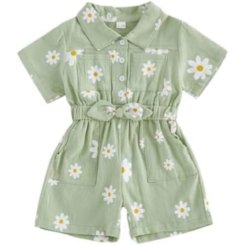 Summer Toddler Girl Jumpsuit Shorts Little Girl Overalls Clothes Baby Jean Romper Jumpsuit One Piece Outfit