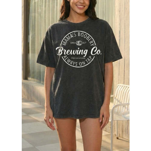 Washed Funny Breastfeeding Nursing T-shirt