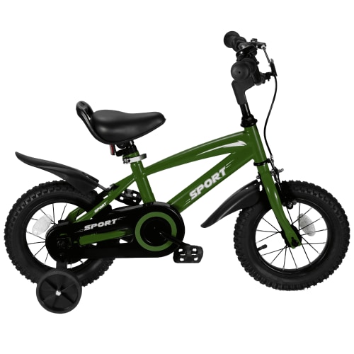 Naipo 12 in Kid Bike Green for Boys Girls with Trainning Wheels Sturdy Frame Adjustable Seat