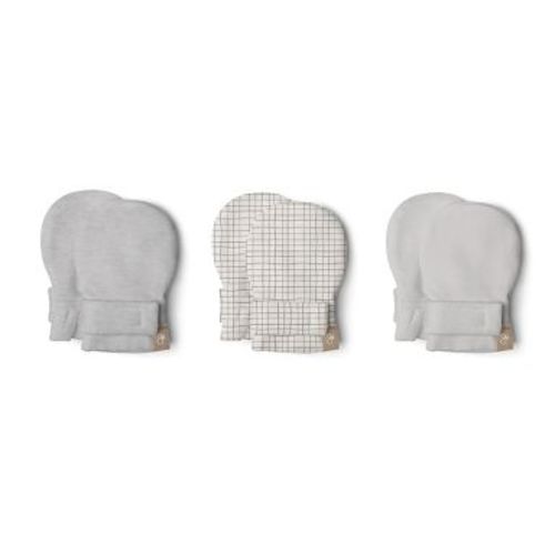Goumi Stay On 3-Pack Mitts - Storm Gray + Gridlock + Desert Mist 0-3M