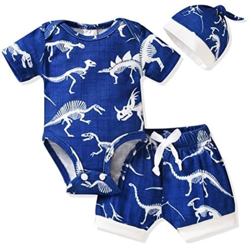 HINTINA Conjunto de ropa de verano de 3 piezas para bebé recién nacido, prematuro