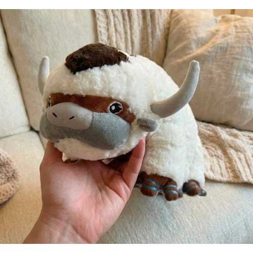 Appa Cow Plush Toy, Avatar Anime Stuffed Animal, Soft White Fleece Indie Cartoon Plush
