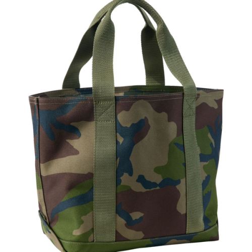 Hunter's Tote Bag, Open-Top camo monogrammed MCHUGH large