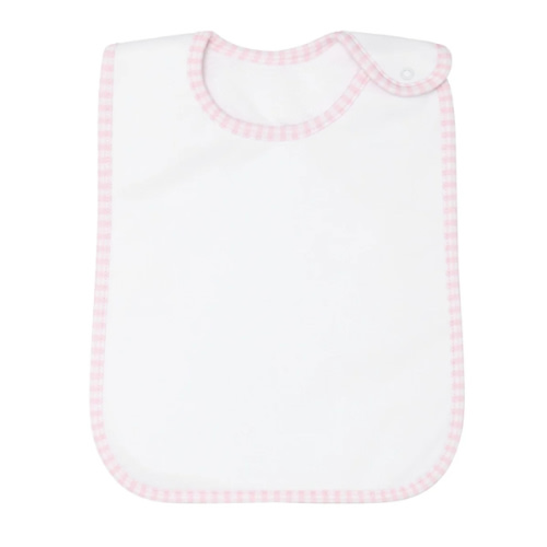 Pink Gingham Feeding Bib