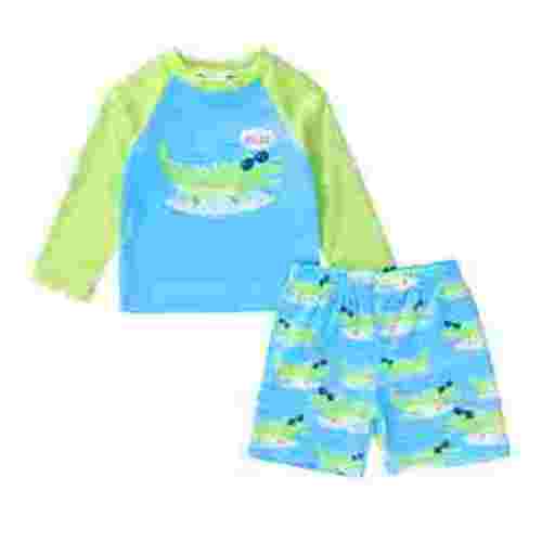 Younger Tree Toddler Baby Boys Swimsuits Trunk Rashguard Long Sleeve Top Shorts Two Pieces Bathing Suit Swimwear Outfit for 6-9 Months