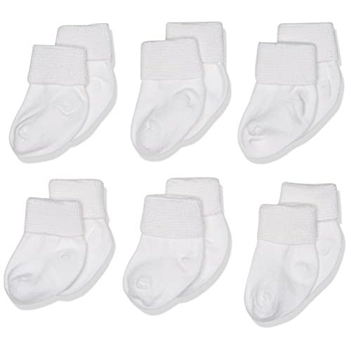 Jefferies Socks Baby Newborn Turn Cuff Bootie 6 Pair Pack