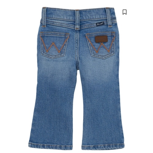 Wrangler Infant Girls' Medium Wash Bootcut Stretch Denim Jeans | Boot Barn