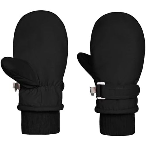 Urban Virgin Toddler Waterproof Outdoor Infant Mittens Baby Winter Gloves Dino Cuffed Warm Fleeced Kids Ski Gloves For Teens