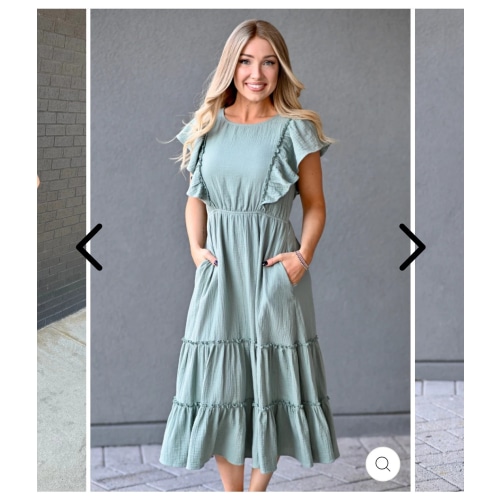 BACKORDER Gauze Ruffle Midi Dress- Seafoam Green