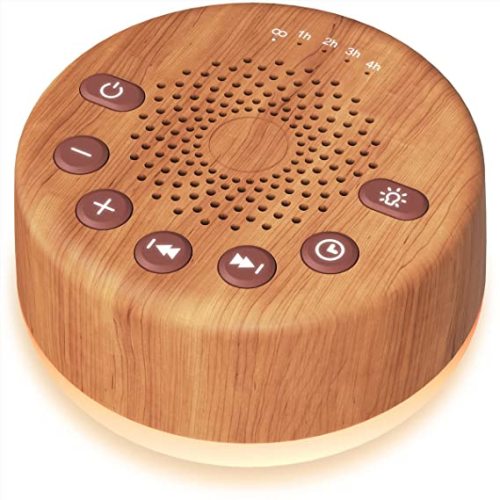 White Noise Sound Machine for Sleep Portable Sound Machine with 30 Soothing Sounds 12 Night Light Colors 4 Timer Sleep Machine for Baby Adults, Smart App Control, Touch Control