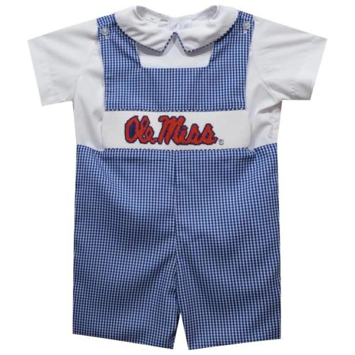 SMOCKED OLEMISS GINGHAM JON-JON | Rebel Rags