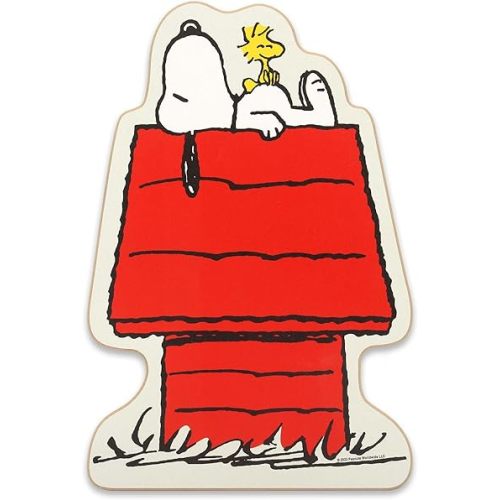 Open Road Brands Peanuts Snoopy and Woodstock Doghouse Nap Wood Wall Decor - Adorable Snoopy Decoration for Home or Classroom