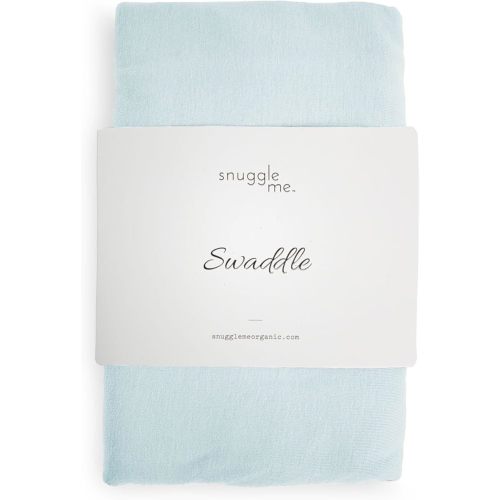 snuggle me Swaddle | Organic Cotton Swaddle Blanket, Soft Stretch, 47 x 47 inches (Bluebell)