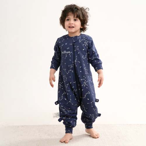 All Season Long Sleeve Sleep Sack Walker 1.0 TOG - Organic Cotton & Camel Wool - Constellation