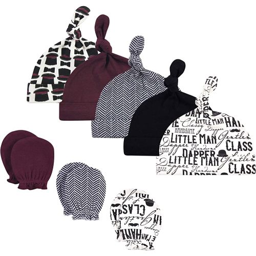 Hudson Baby Unisex Baby Cotton Cap and Scratch Mitten Set
