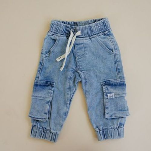 Kids Wes Cargo Denim Jeans - Olive + Scout