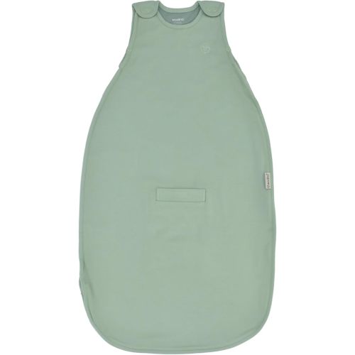Woolino Merino Wool & Organic Cotton Baby Sleep Sack 2-24 Months – Ultimate 4-Season Baby Sleeping Bag, Universal Size Wearable Blanket, 2-Way Zipper & Adjustable Fit, Year-Round Use - Aloe