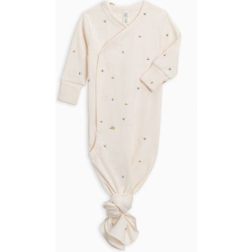Organic Indy Wrap Gown, 0-3M