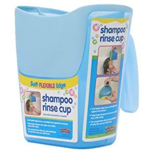 Shampoo Rinse Cup for Kids | Baby Bath Pail | Tear Free Baby Rinser Pail - Three Color Choices - Blue