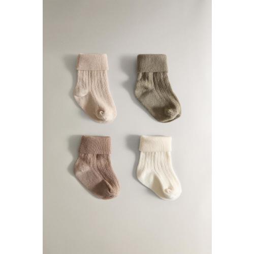 MULTICOLORED BABY SOCKS (SET OF 4) - Green | ZARA United States
