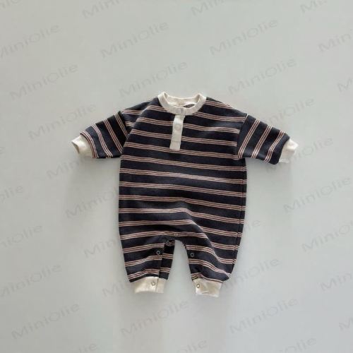 Baby Stripe Henley Romper