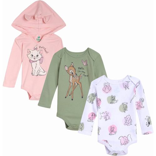 Disney Classics Mickey Mouse Winnie the Pooh Minnie Baby 3 Pack Bodysuits Newborn to Infant Sizes (Newborn - 24 Months)