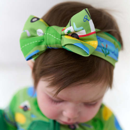 Fairway Fun Luxe Bow Headband - Little Sleepies