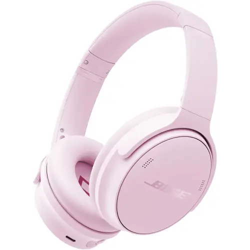 Bose QuietComfort Headphones - Wireless Bluetooth Headphones, Active Over Ear Noise Cancelling and Mic, USB-C Charging, Deep Bass, Up to 24 Hours of Playtime, Petal Pink - Limited Edition Color