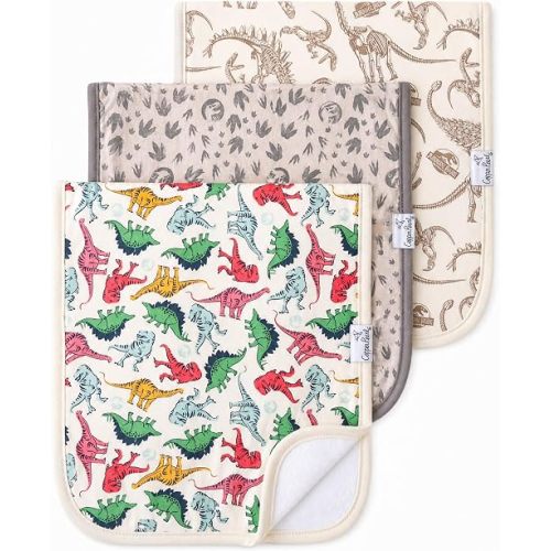 Copper Pearl Baby Burp Cloth Large 21''x10'' Size Premium Absorbent Triple Layer 3-Pack Gift Set Jurassic Park