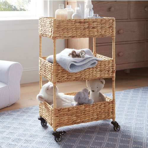 Woven Tiered Storage Cart