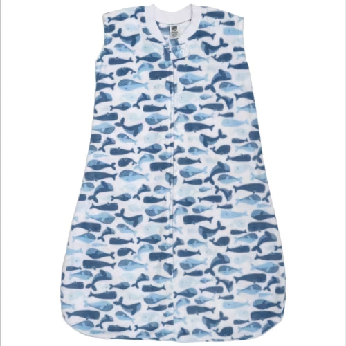 Hudson Baby Infant Boys Fleece Sleeping Bag, Sack, Blanket, Cute Whales, 0-6 Months
