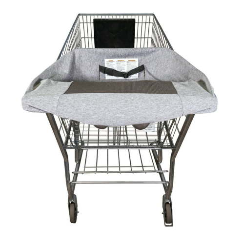 Boppy Compact Cart Cover, Antibacterial Treated, Gray Heathered, Storage Pouch, 6-48 Months