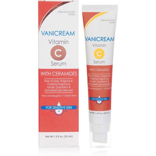Vanicream Vitamin C Serum, 1.2 Fl Oz, Formulated without Common Irritants for Sensitive Skin, Milky and Lightweight Brightening Serum, Hydrates & Boosts Glow, Dermatologist-Tested