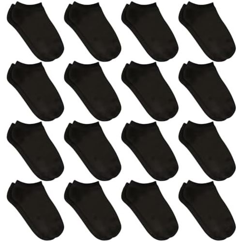 Toddler Socks, 16 Pairs Low Cut No Show Ankle Set for Boys Girls Kids (1-14 Years Old)