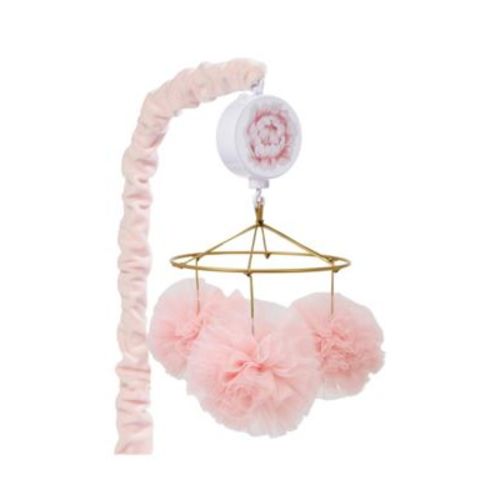 Secret Garden Pink Pom Pom Musical Baby Crib Mobile Soother Toy