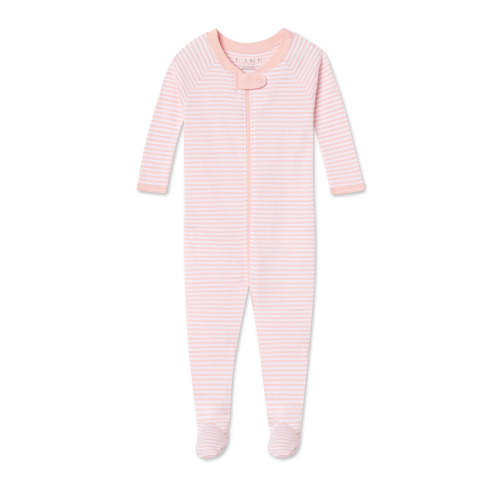 LAKE | Baby | Pima Cotton Pajamas | English Rose Stripe Baby Sleeper