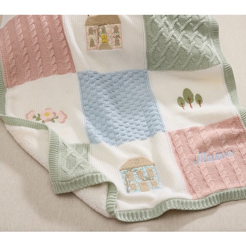 Dollhouse Patchwork Heirloom Baby Blanket
