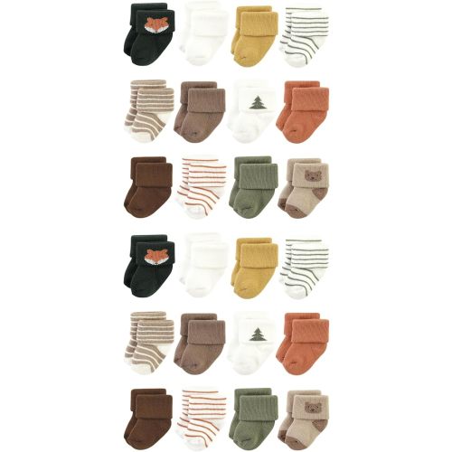 Hudson Baby Unisex Cotton Rich Baby Terry Socks 24-Pack