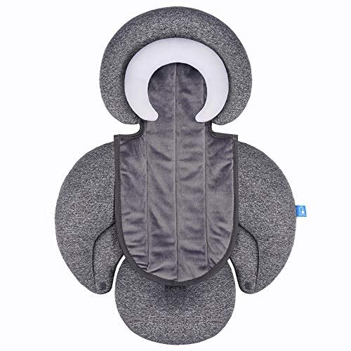 COOLBEBE New 2-in-1 Babybody Supports for Baby Newborn Infants - Extra Soft Stroller Cushion Pads Car Seat Insert, Perfect for Carseats, Strollers, Swings, Grey