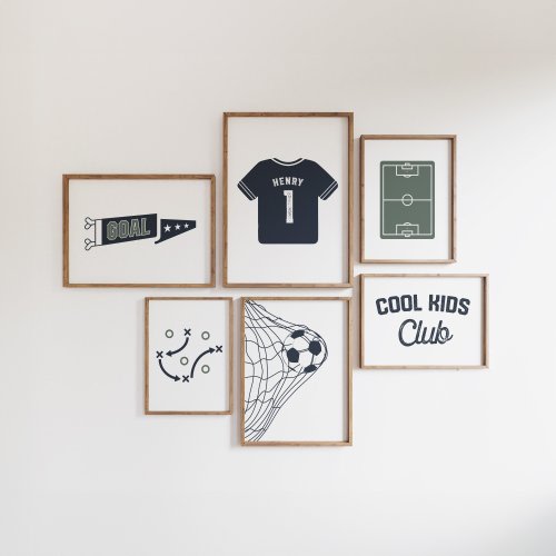 Soccer Nursery Prints: Set of 6, Custom Jersey Art (Digital Download)