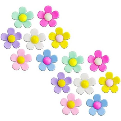 IOKUKI 14 PCS Flower Shoe Charms for Girls, PVC Shoe Charms for Women Kids