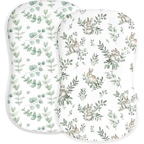 Baby Lounger Cover 2 Pack, Infant Lounger Cover, Bunny Meadow