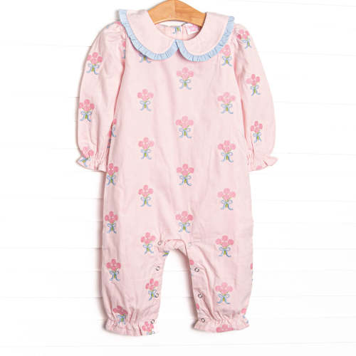 Wrapped in Roses Embroidered Romper, Pink – Stitchy Fish