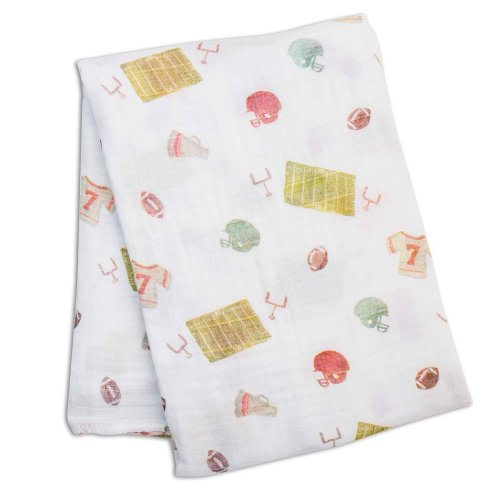 LULUJO COTTON SWADDLE - FOOTBALL